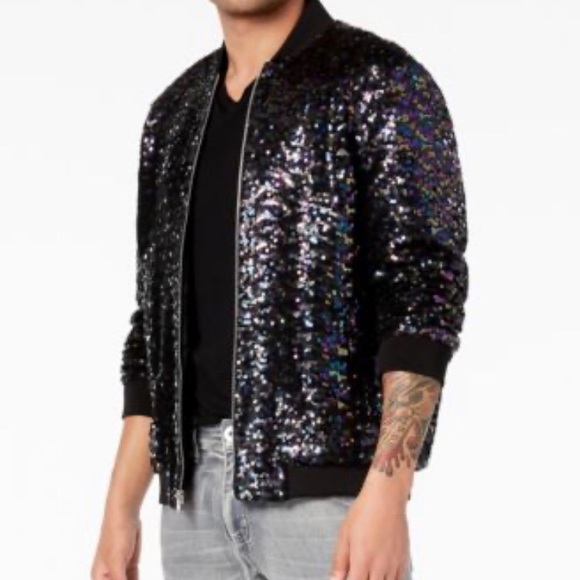 sparkly bomber jacket